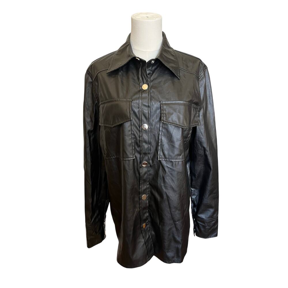 SNDYS | Women’s Faux Black Leather Jacket NWT | Size XS/2